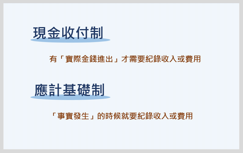 現金收付制 VS 應計基礎制