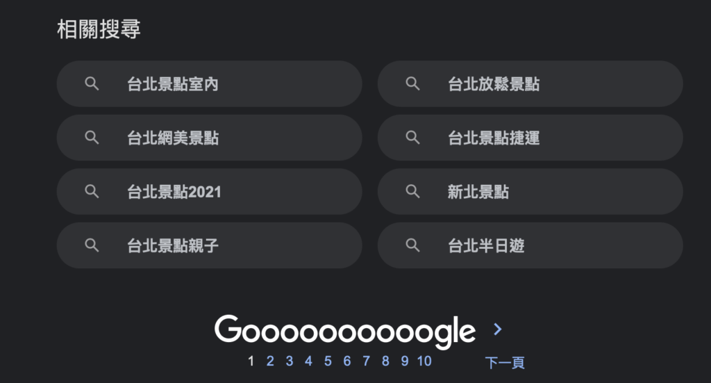 Google相關搜尋